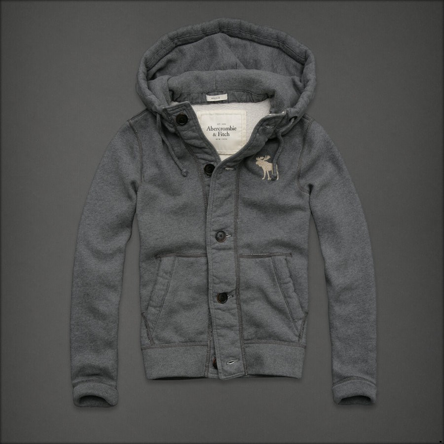 Abercrombie Fitch Hombres Con Botón Capucha AF6519